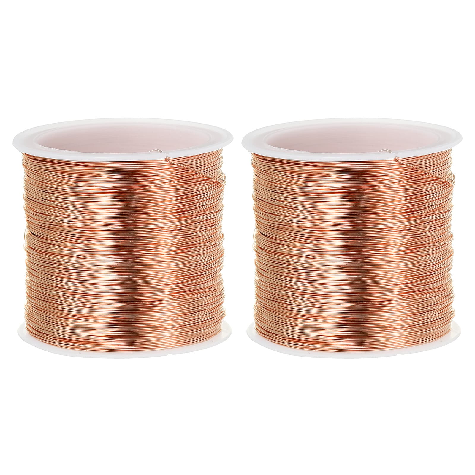 2 Roll 328 Feet Solid Pure Copper Wire 28 Gauge 0.3mm, Copper Tone