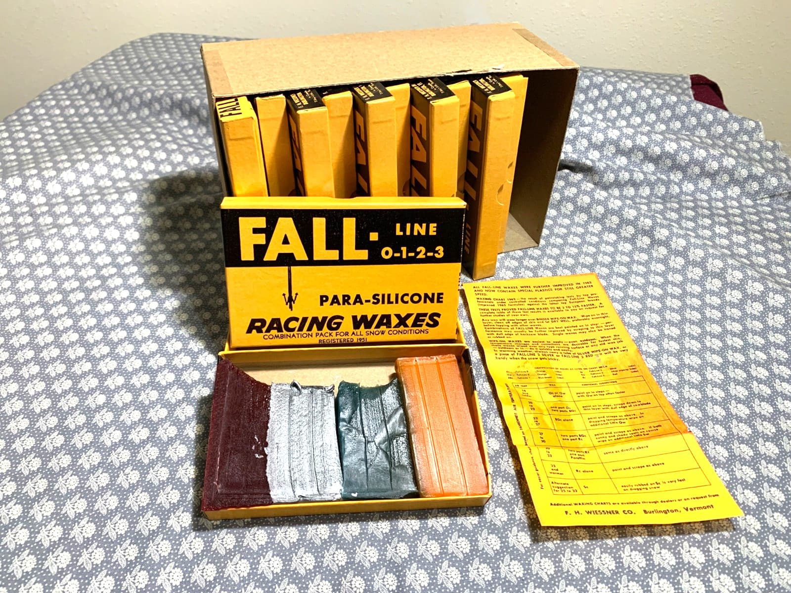 NEW LOT OF 12 VTG FALL-LINE Racing Wax Kits ParaSilicone Weissner VT 4 Wax Combo