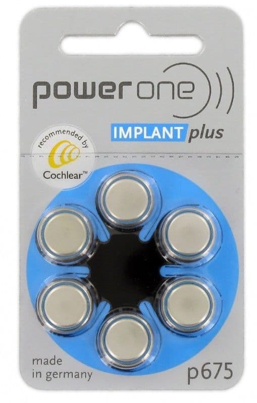 30 PowerOne Cochlear Implant Hearing Aid Batteries P675 plus EXP-2027