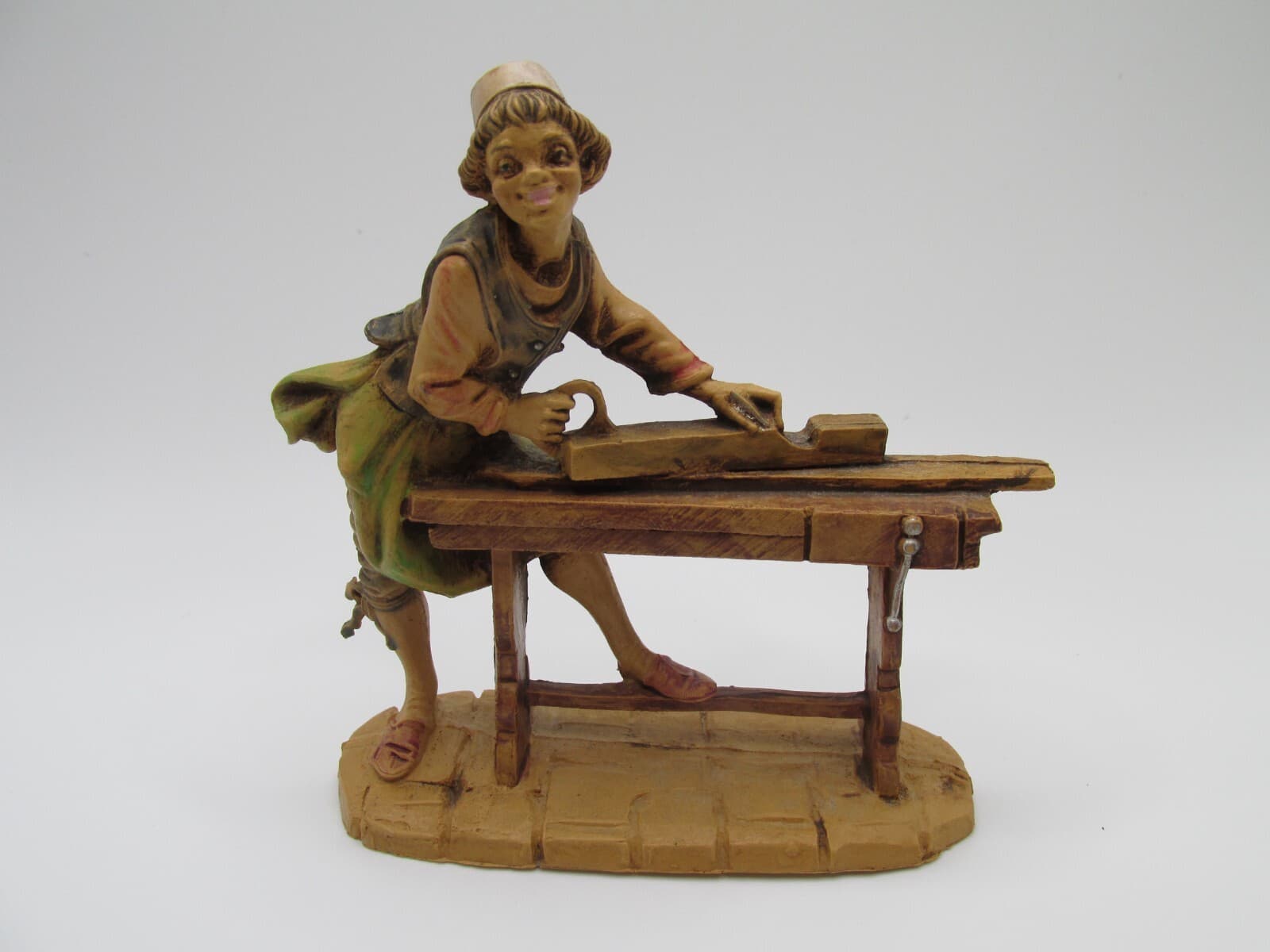 VTG Fontanini Nativity Figure Man at Workbench Made Italy # 205