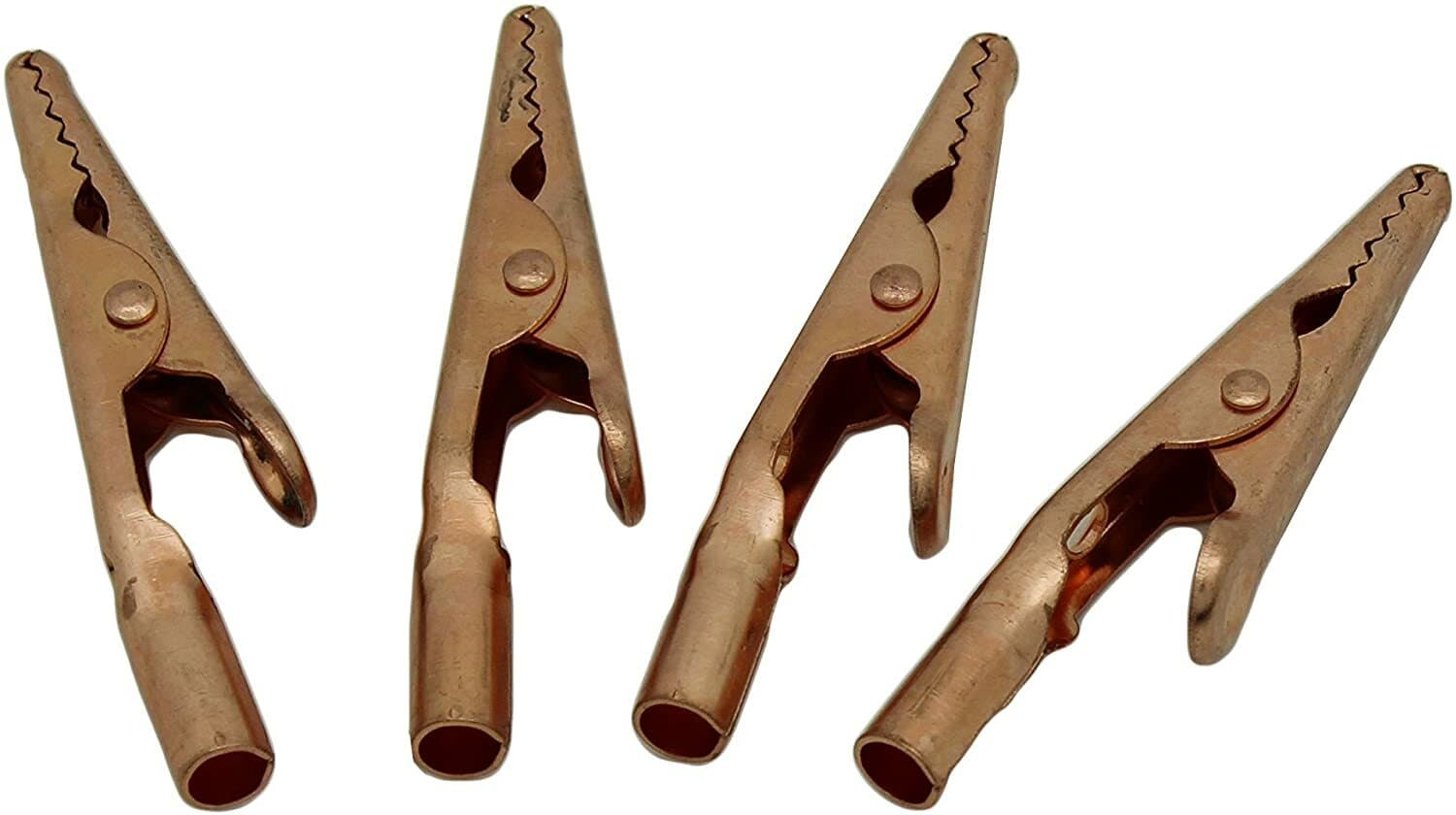 Copper Alligator Clips 4pc 2 in 10 Amp Soldering Heat Sink & Test Wire Connector