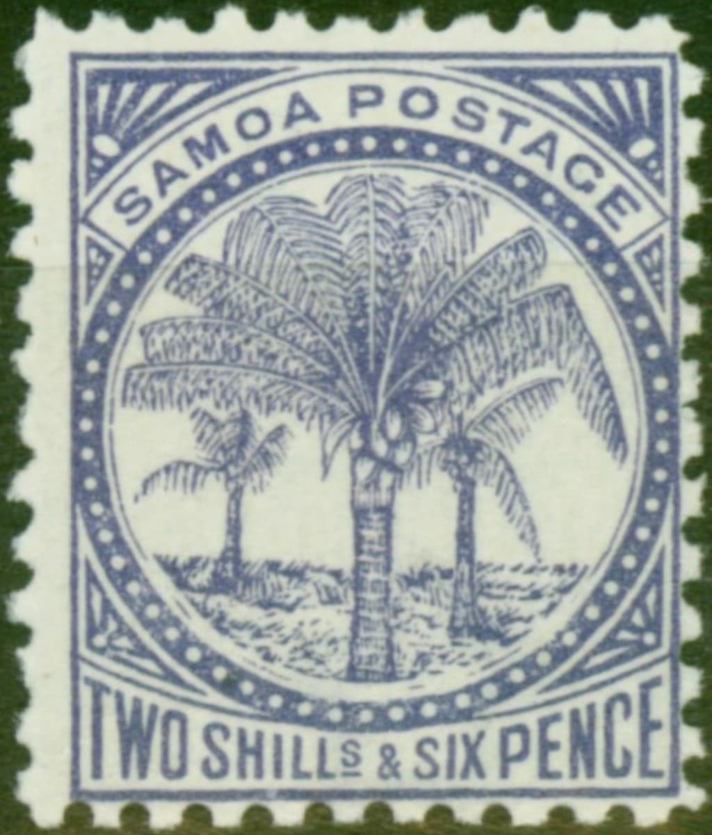 Samoa 1898 2s6d Slate Violet SG64c V.F MNH