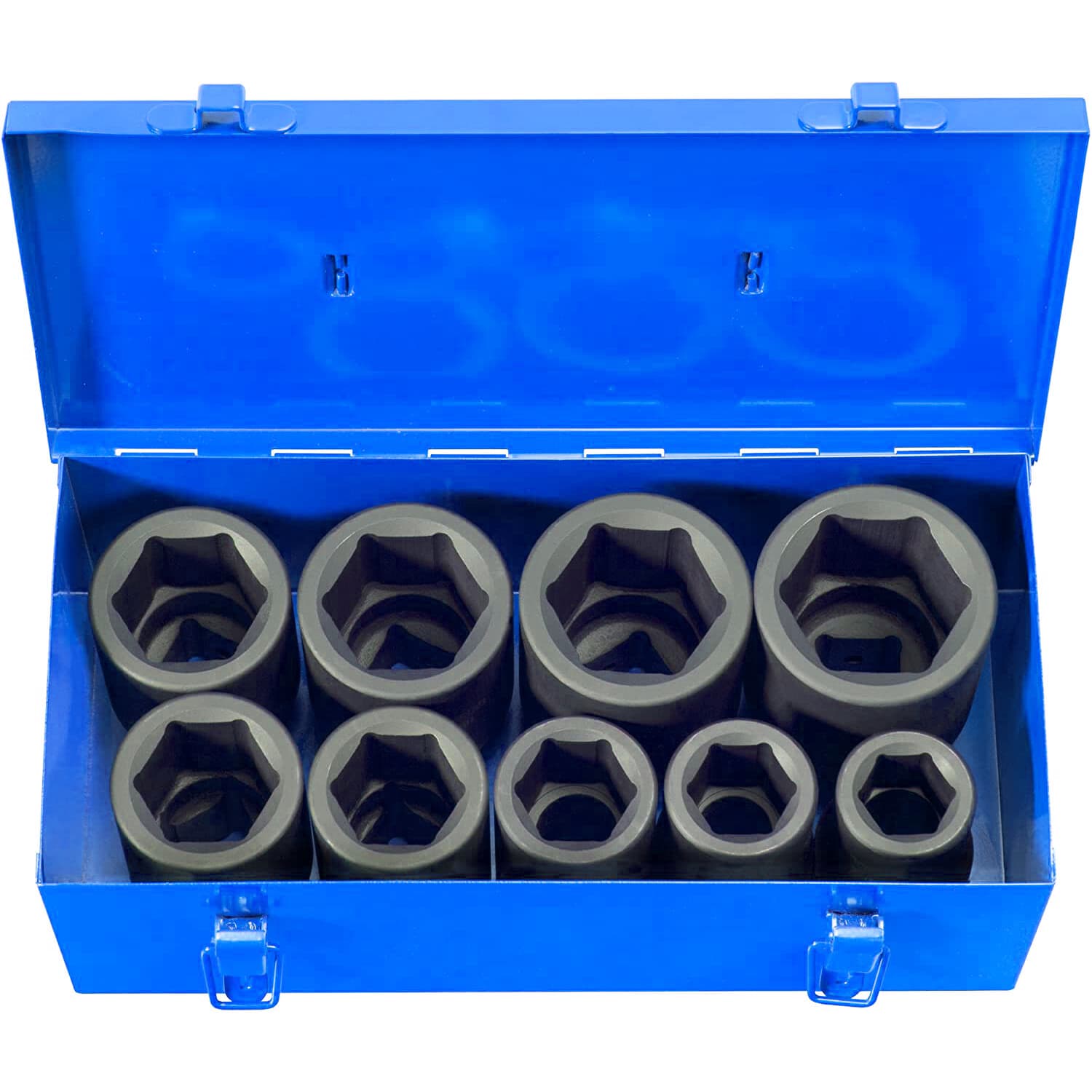 9PC 1" ONE INCH DRIVE DR DEEP BIG SIZE AIR BLACK IMPACT SOCKET WRENCH TOOL SET