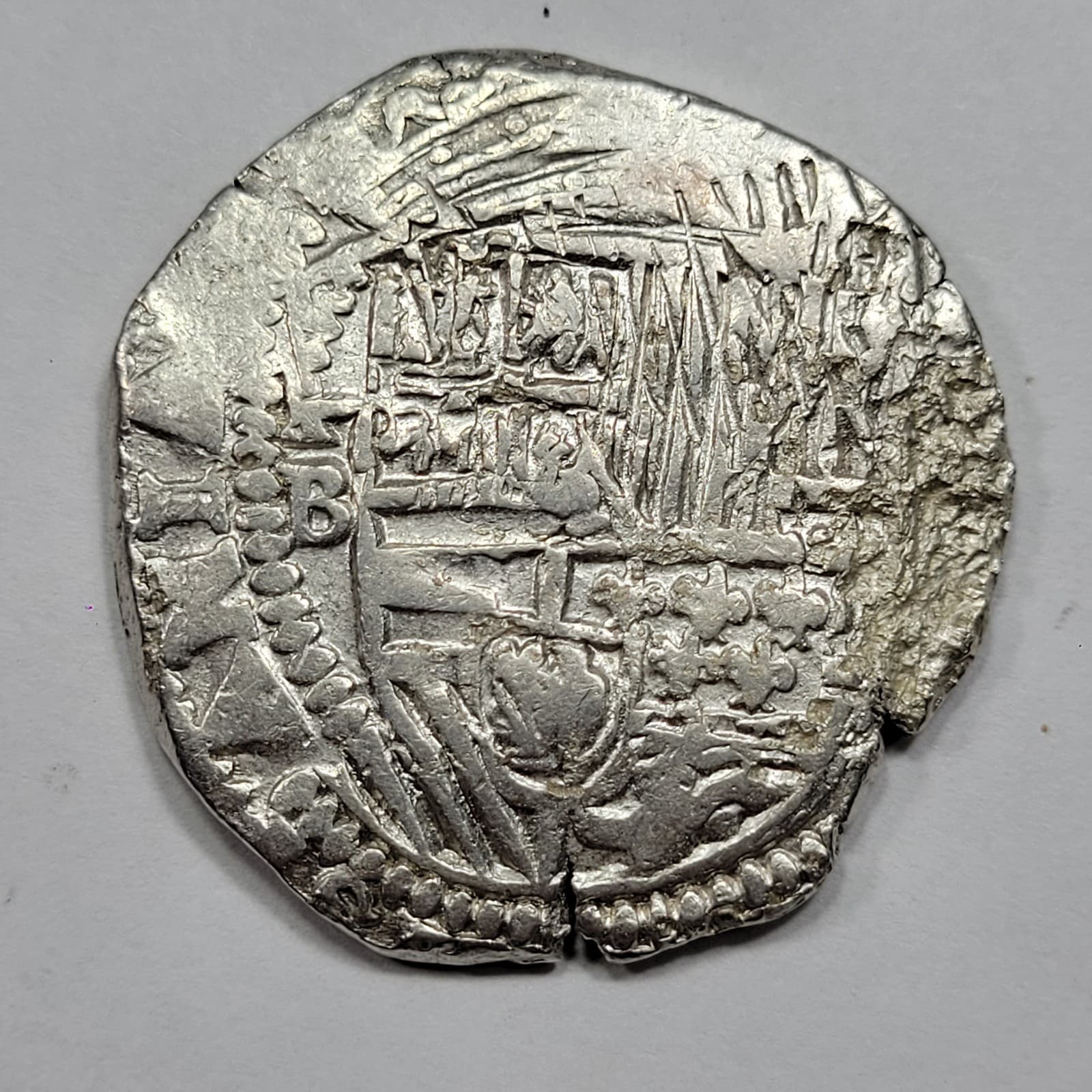 1589-1615 Cob 8 Reales Potosi Bolivia Assayer B Higher Grade AU Nice *K642