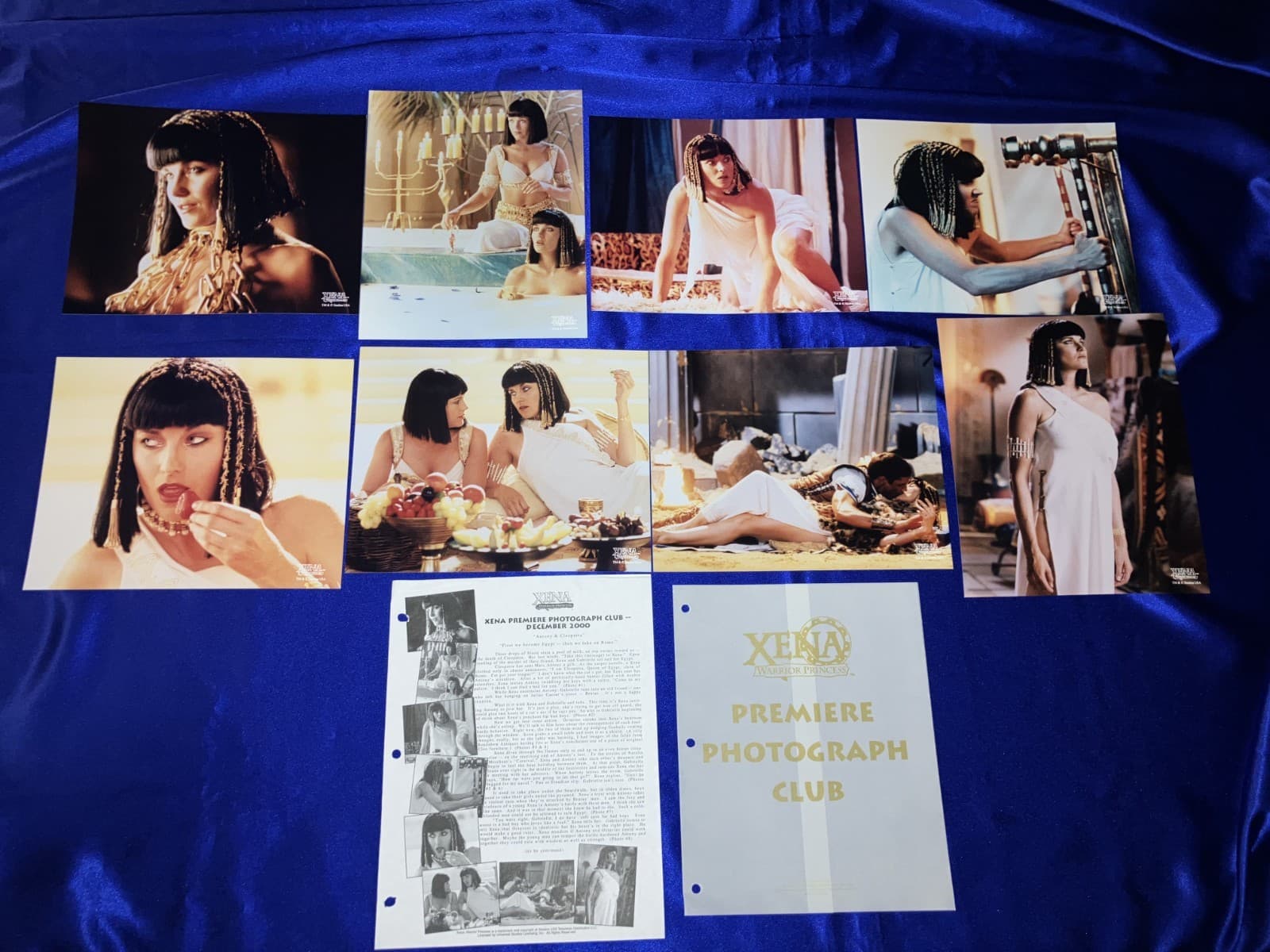 RARE Xena Premiere Photo Club December 2000 "Antony & Cleopatra" Picture Set
