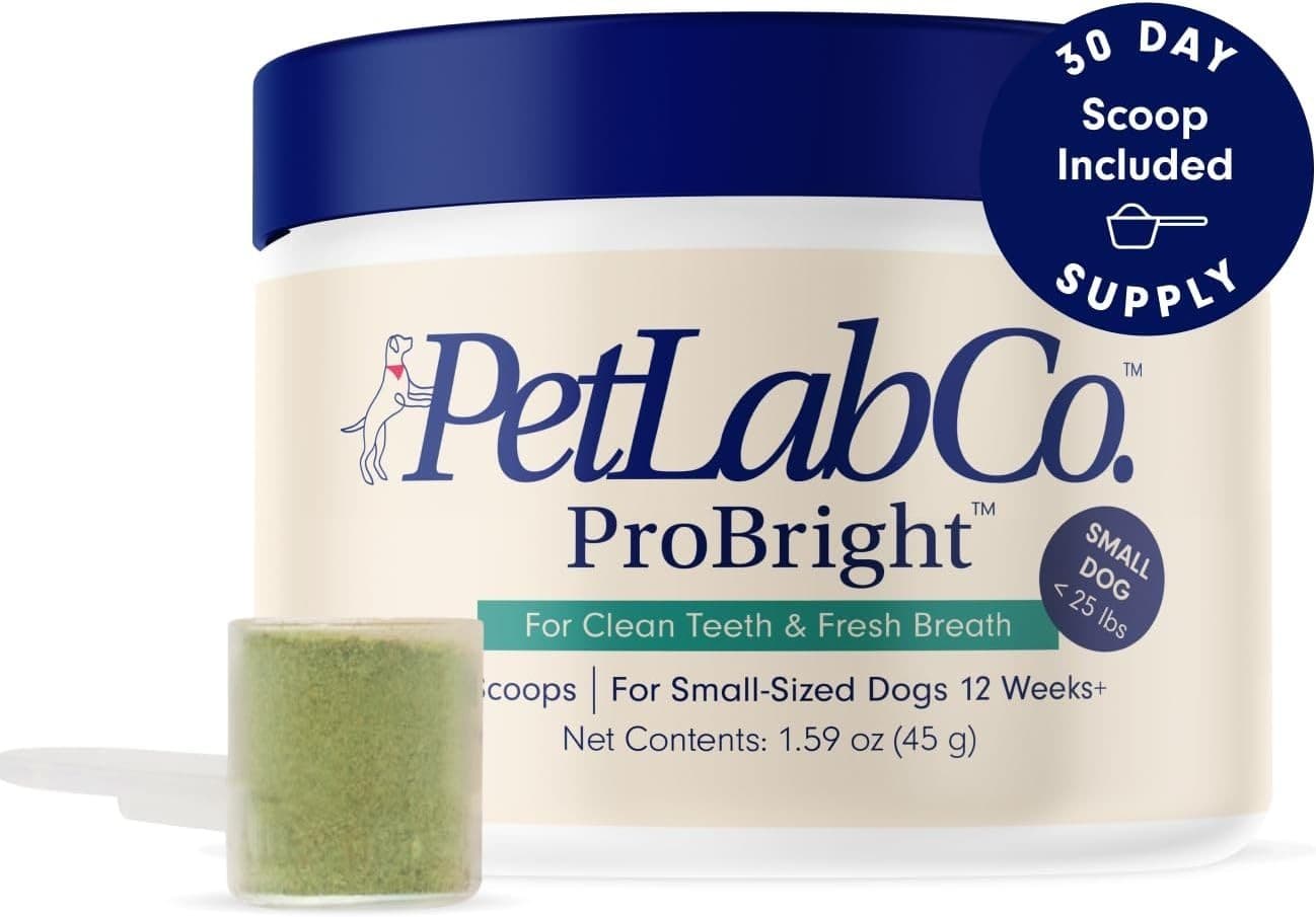 PetLab Co. ProBright Dental Powder - Dog Breath Freshener - Teeth Cleaning Ma