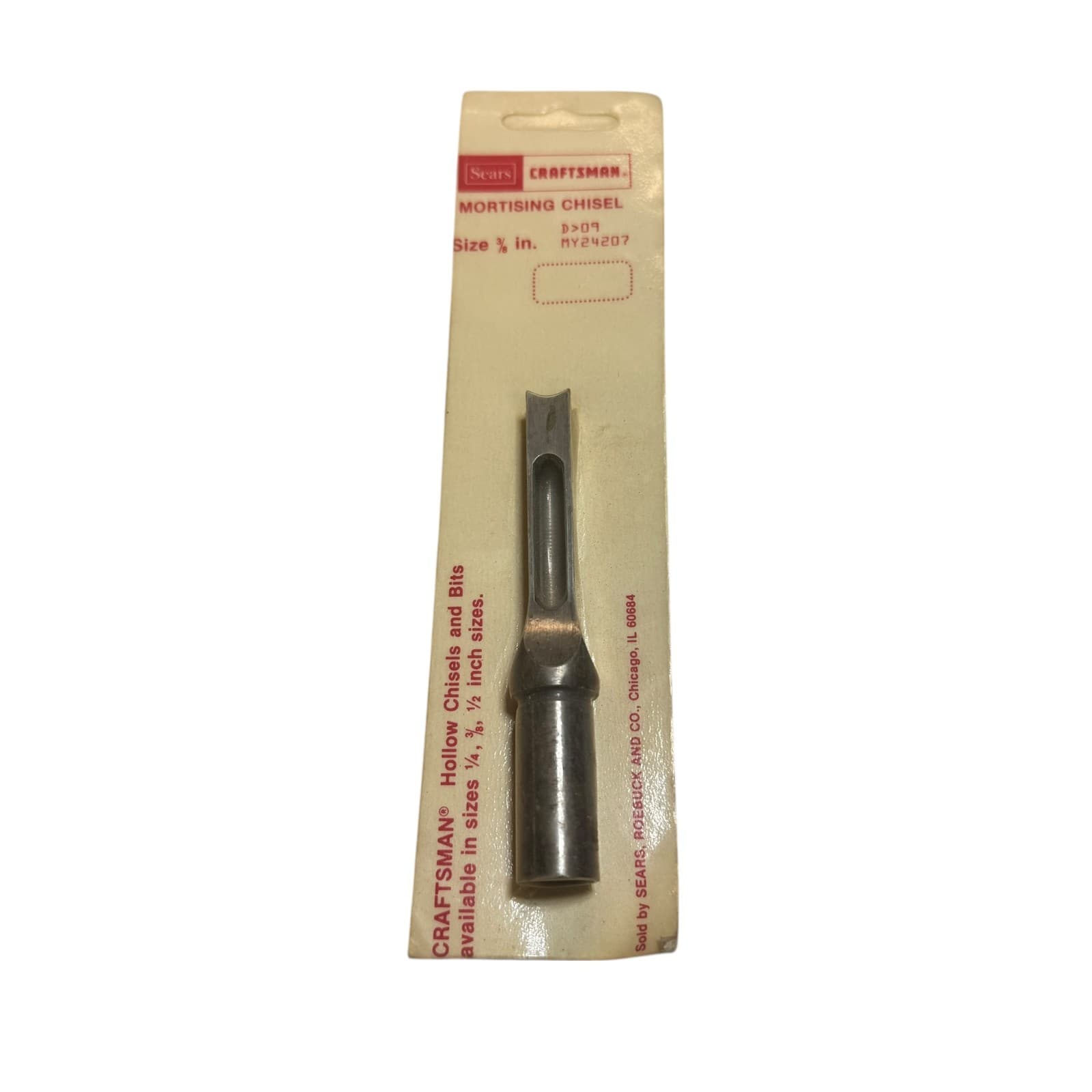 NOS Sears Craftsman Mortising Chisel Bit 3/8" New in Package