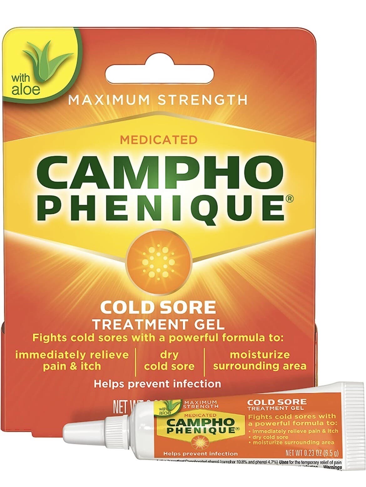 Campho Phenique Cold Sore and Fever Blister Treatment for Lips, Maximum Strength
