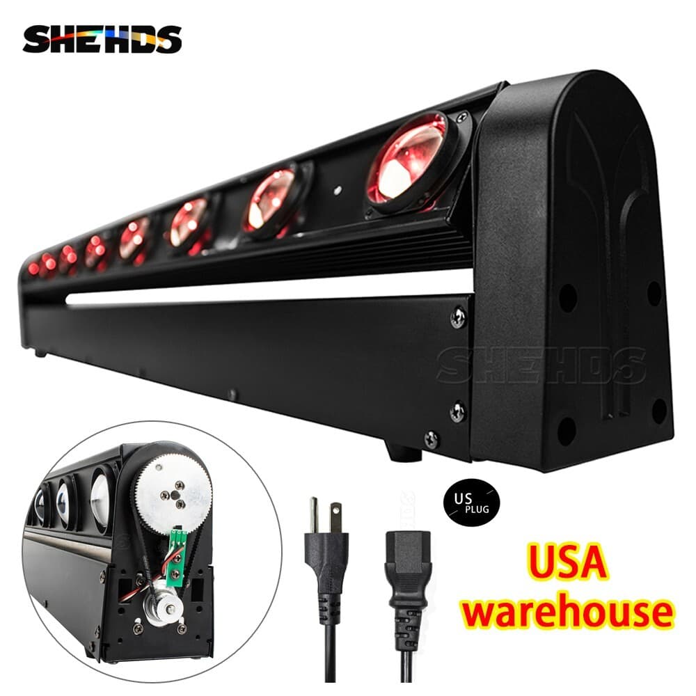 LED 8X12W Stage Moving Head Beam Bar RGBW DJ Disco Party Club Lighting