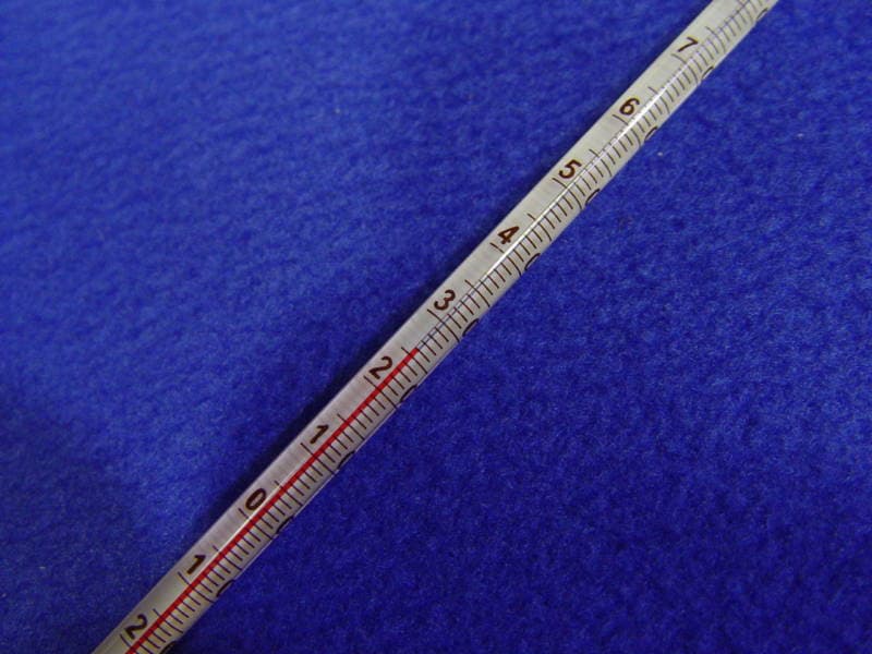 Glass lab thermometer -20~150 Celsius 6mm OD 300mm non-Hg