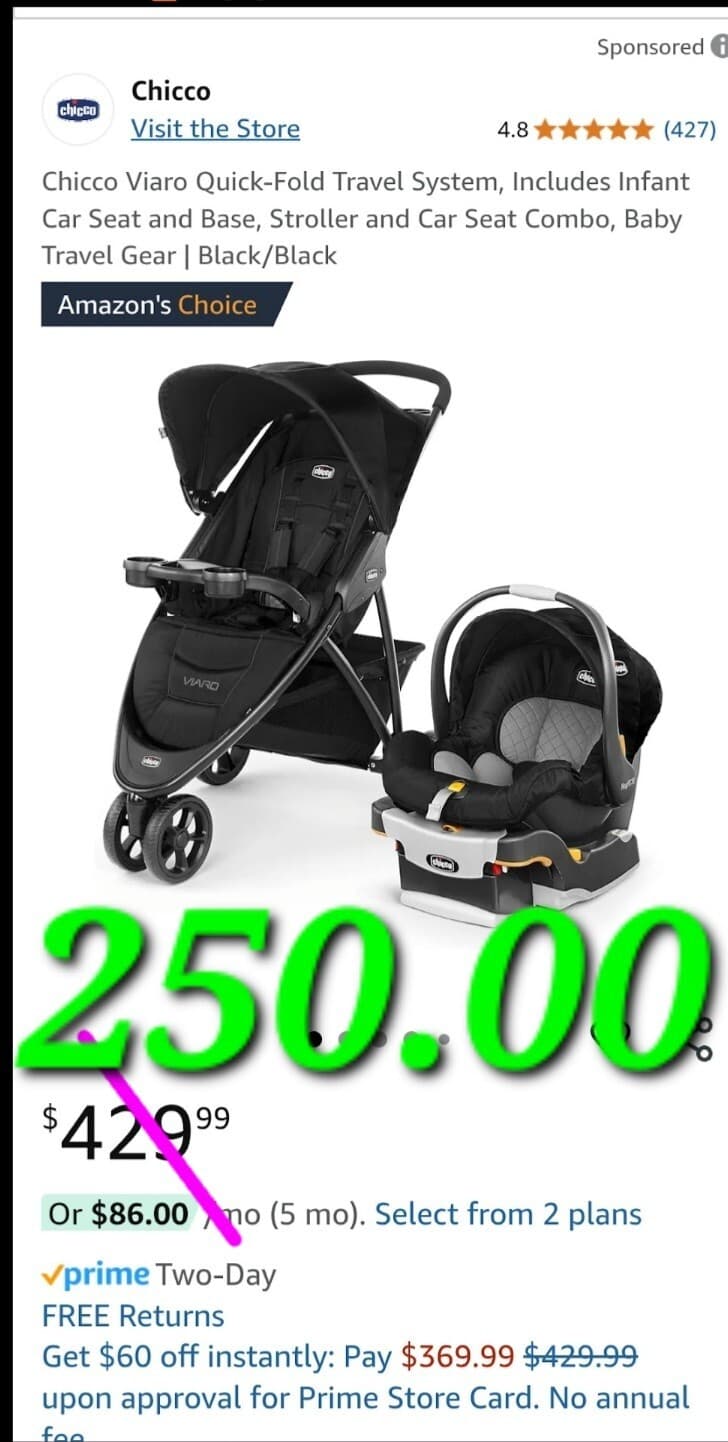 Barely used Chicco Viaro System Stroller w/ KeyFit 30 infant Seat Black