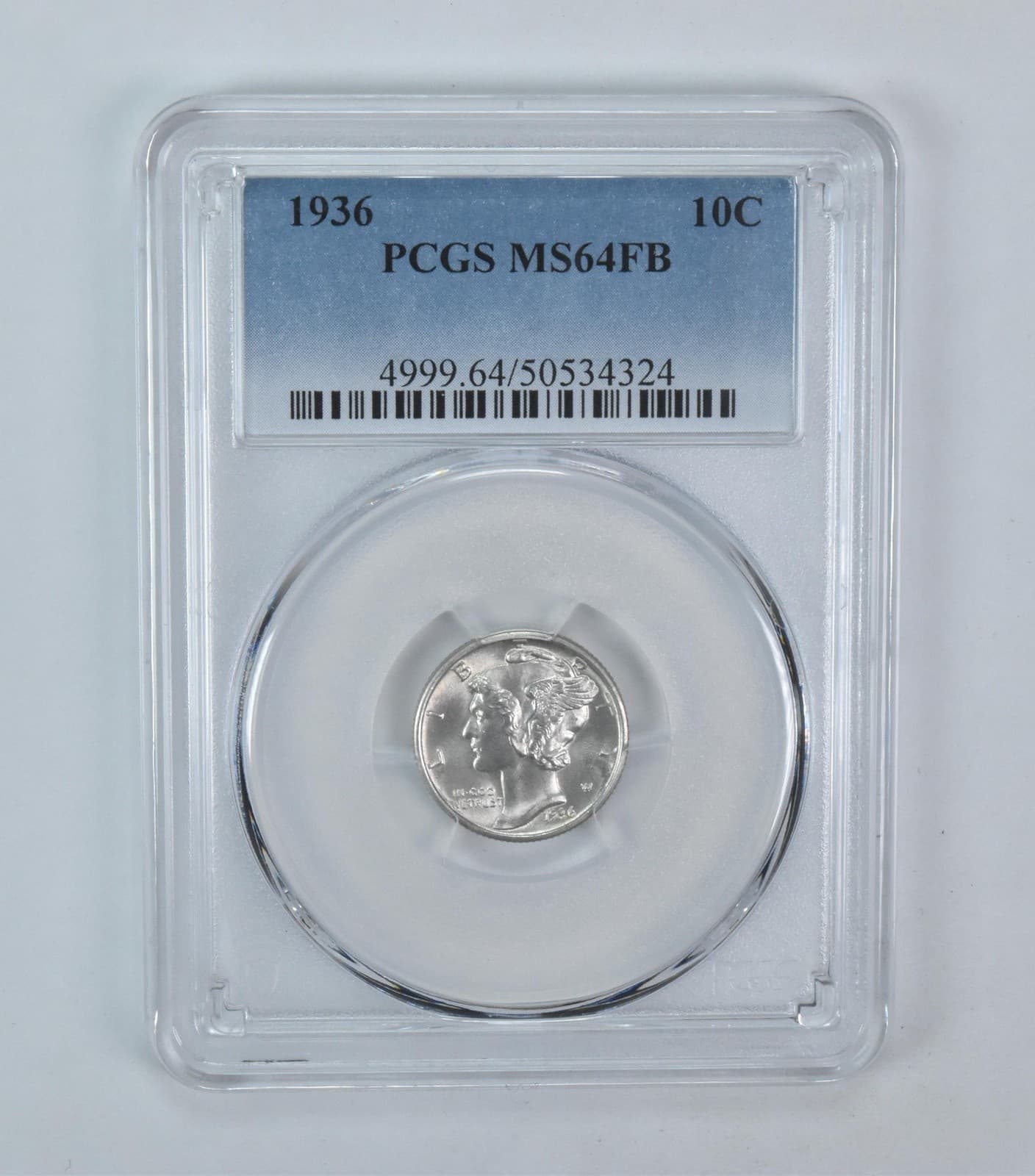 1936 Mercury Dime MS64 FB PCGS Blue Label