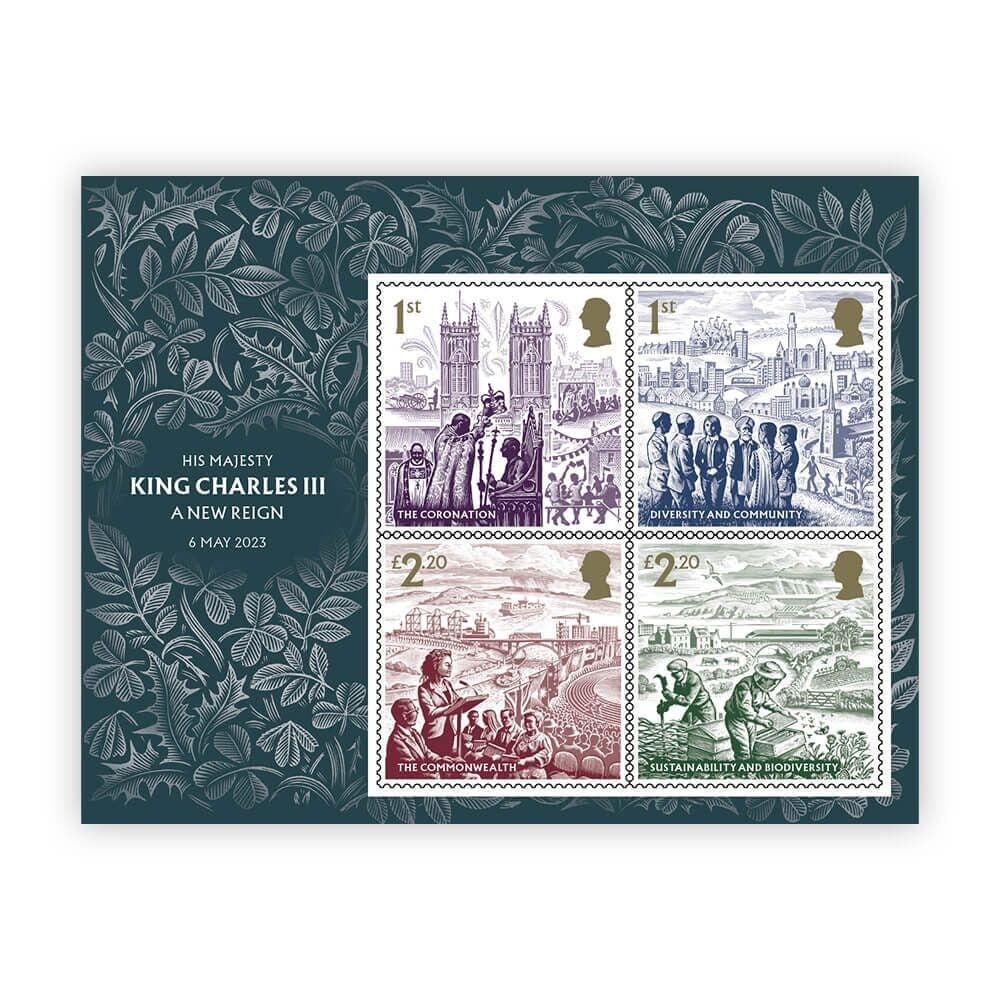 Royal Mail 2023 - King Charles lll - New Reign - Sheet of 4 stamps - MNH