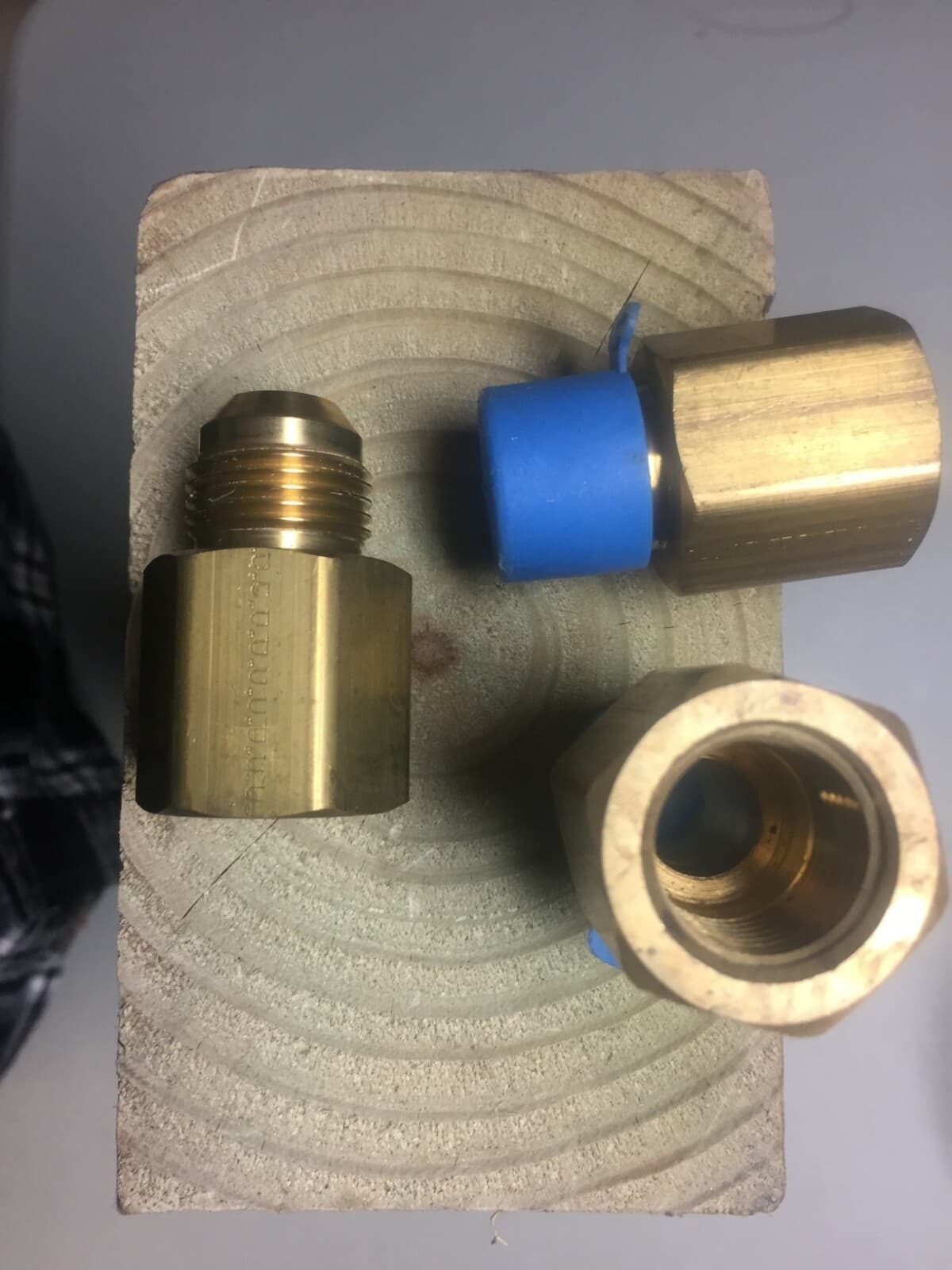 #10 straight jic hose adapter with 1/2 female npt - brass - 3pcs