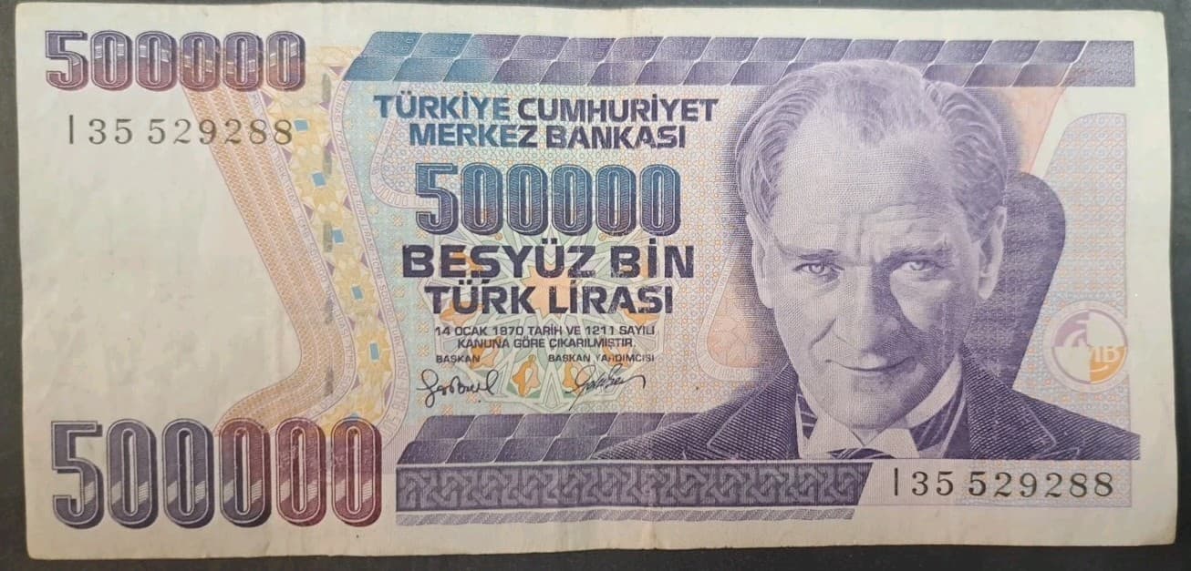 (1997) Türkiye 500,000 Lirası P212a, I35-529288.