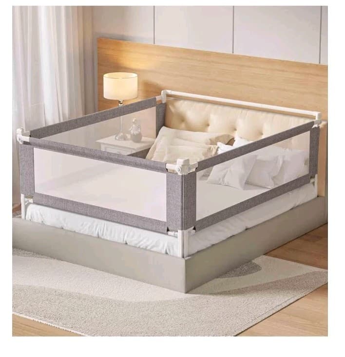 PurePapoose 3-Piece King Size Bed Rail for Toddlers - Height Adj. Rail Guard