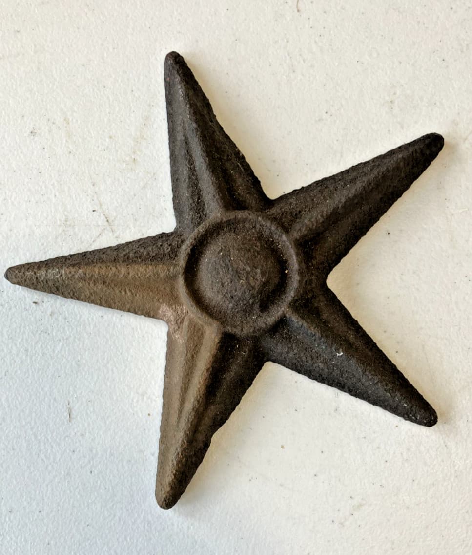 8" Cast Iron Building Anchor Star-Architectural Salvage