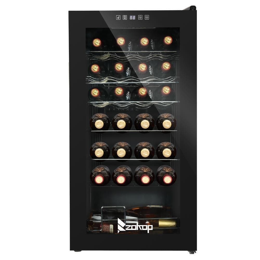 Zokop 28 Bottles Champagne Wine Cooler Refrigerator Cellar Digital LED Storage