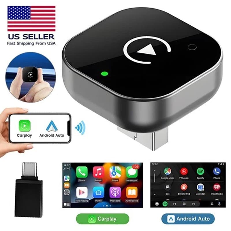 USB Auto Wireless CarPlay Adapter For Apple Android Wireless Dongle Plug & Play