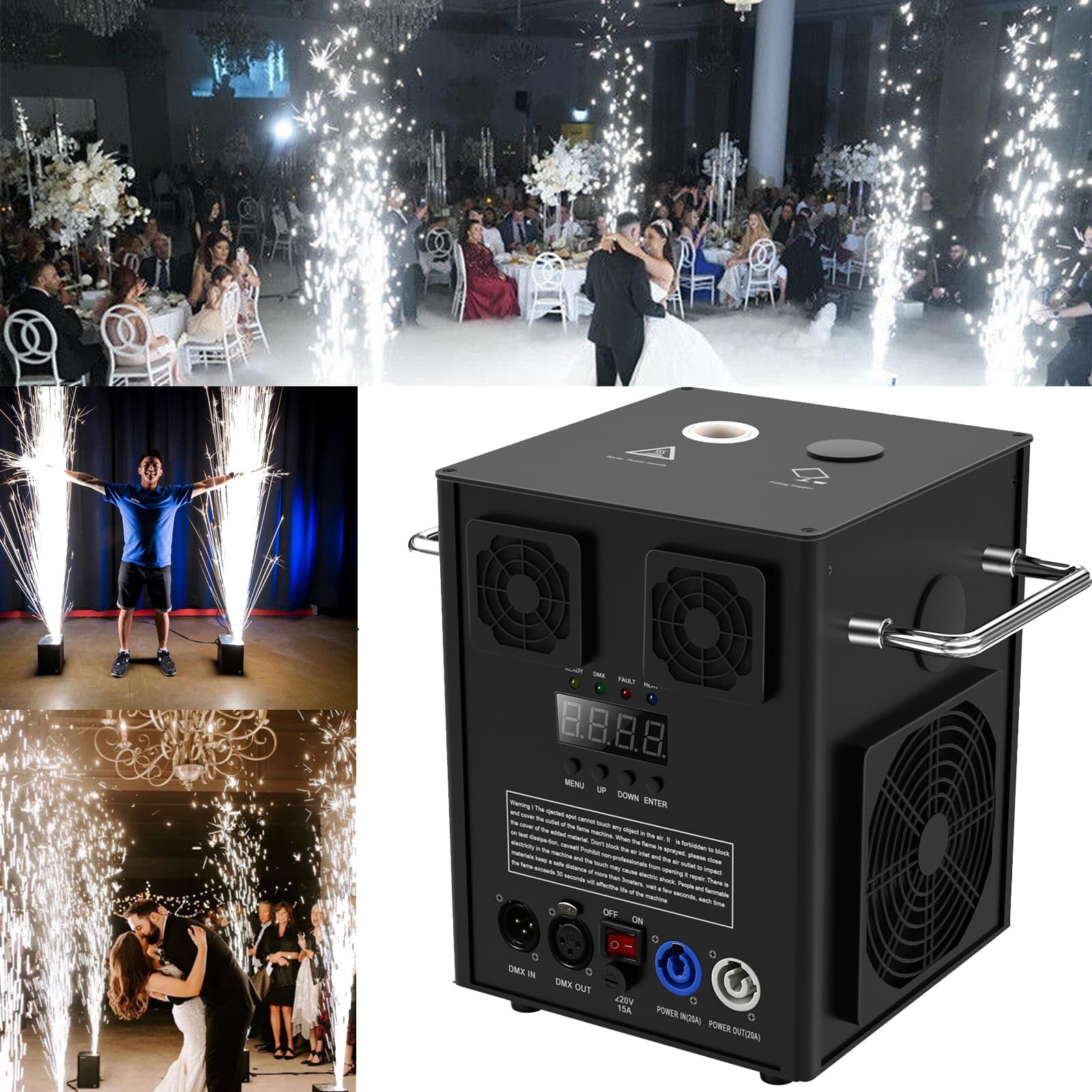 Cold Sparkler Machine 530W Spark Firework Machine DJ Disco Stage Effect Machine