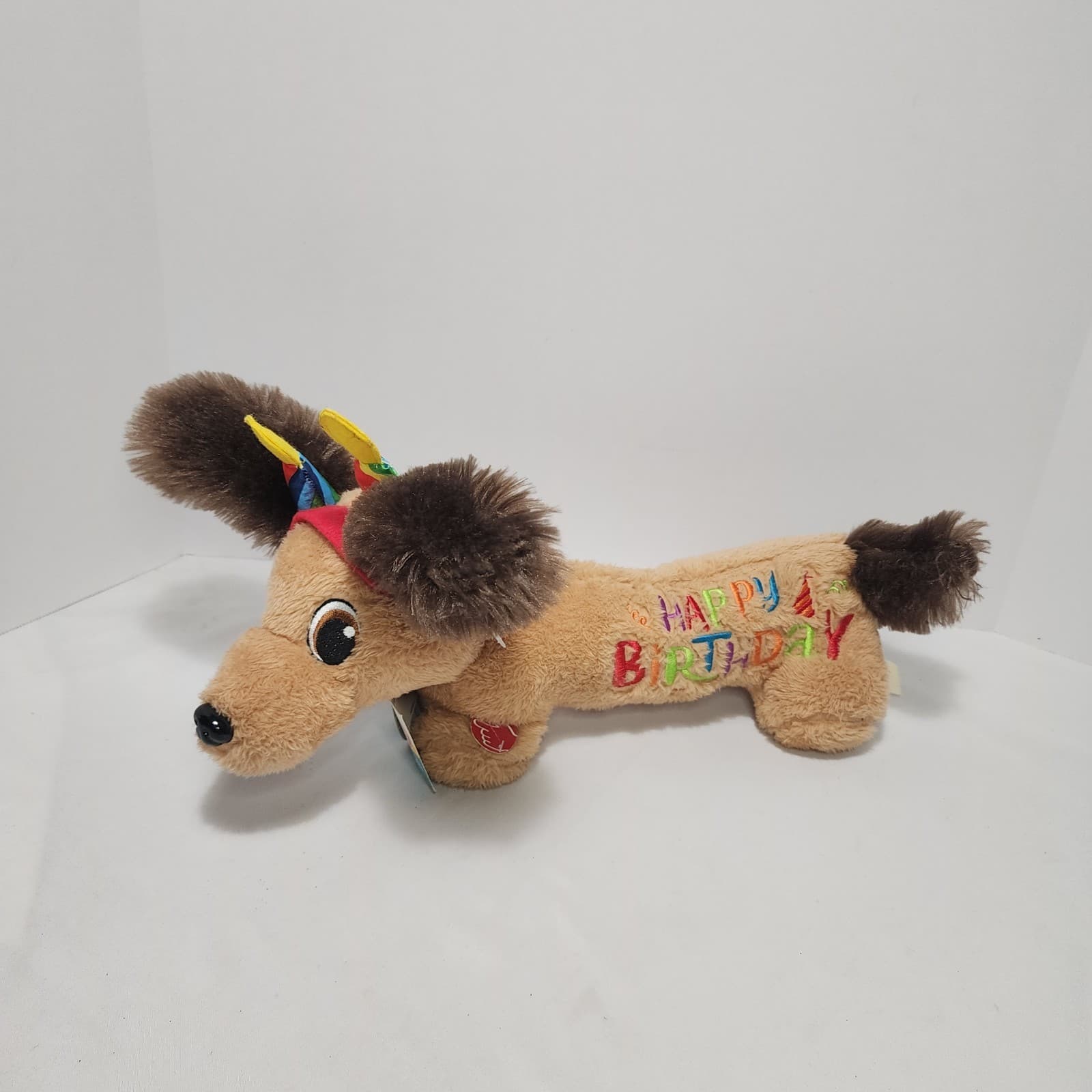 CELEBRATE! Singing, Ear Flopping, Light-Up DACHSHUND "Happy Birthday" Plush NWT