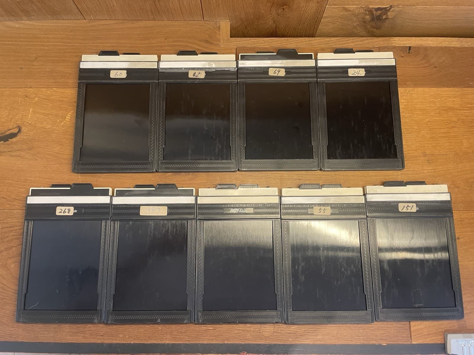 *Excellent +5* Lot of 9 Fidelity Elite 4x5 Cut Film Holder From JPN #C4-61C