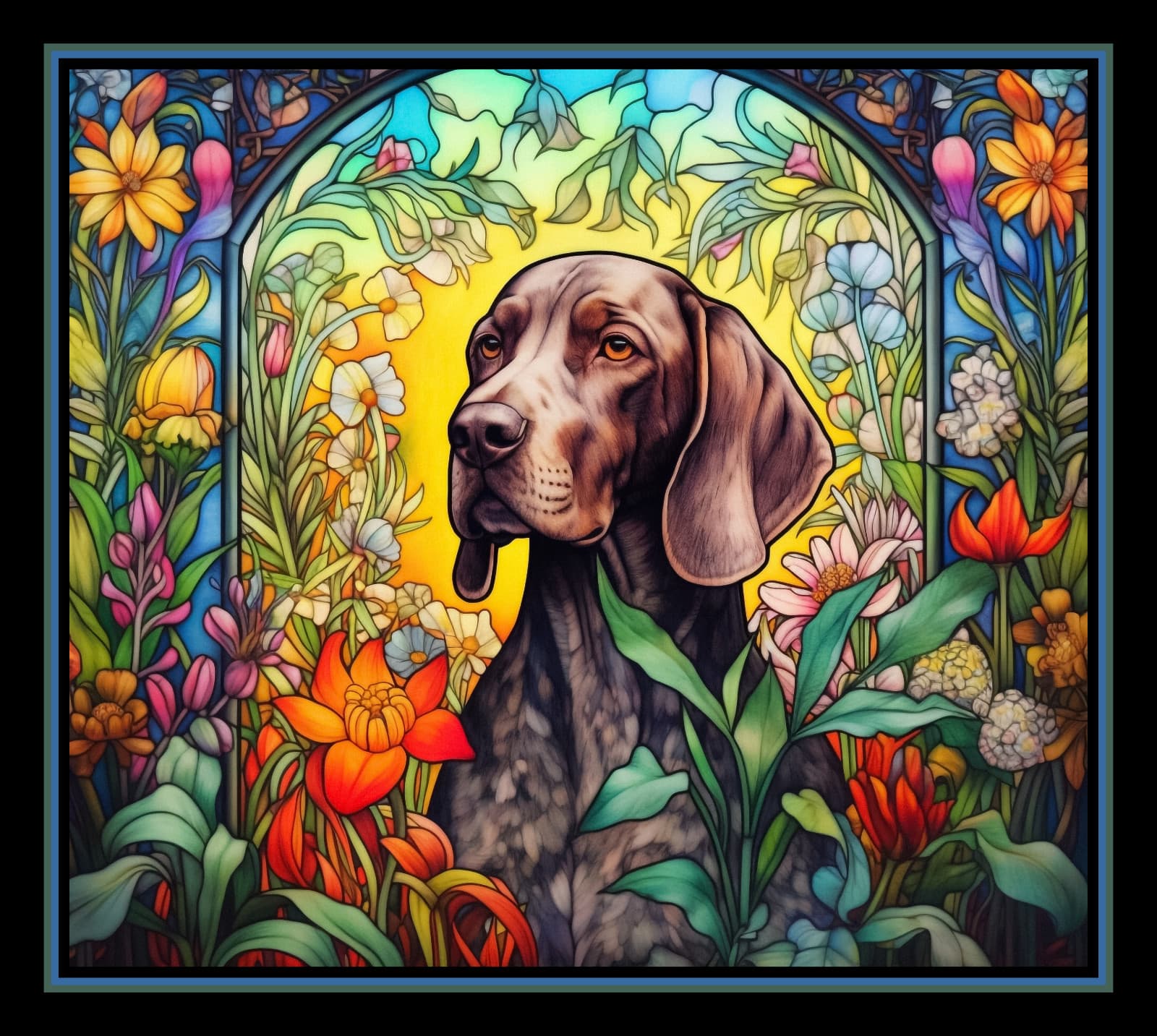 Vizsla Dog Large Refrigerator Magnet - version 2