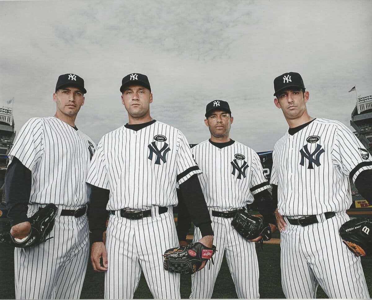 Jeter, Mariano, Andy And Posada The Core Four New York Yankees Posing Together S
