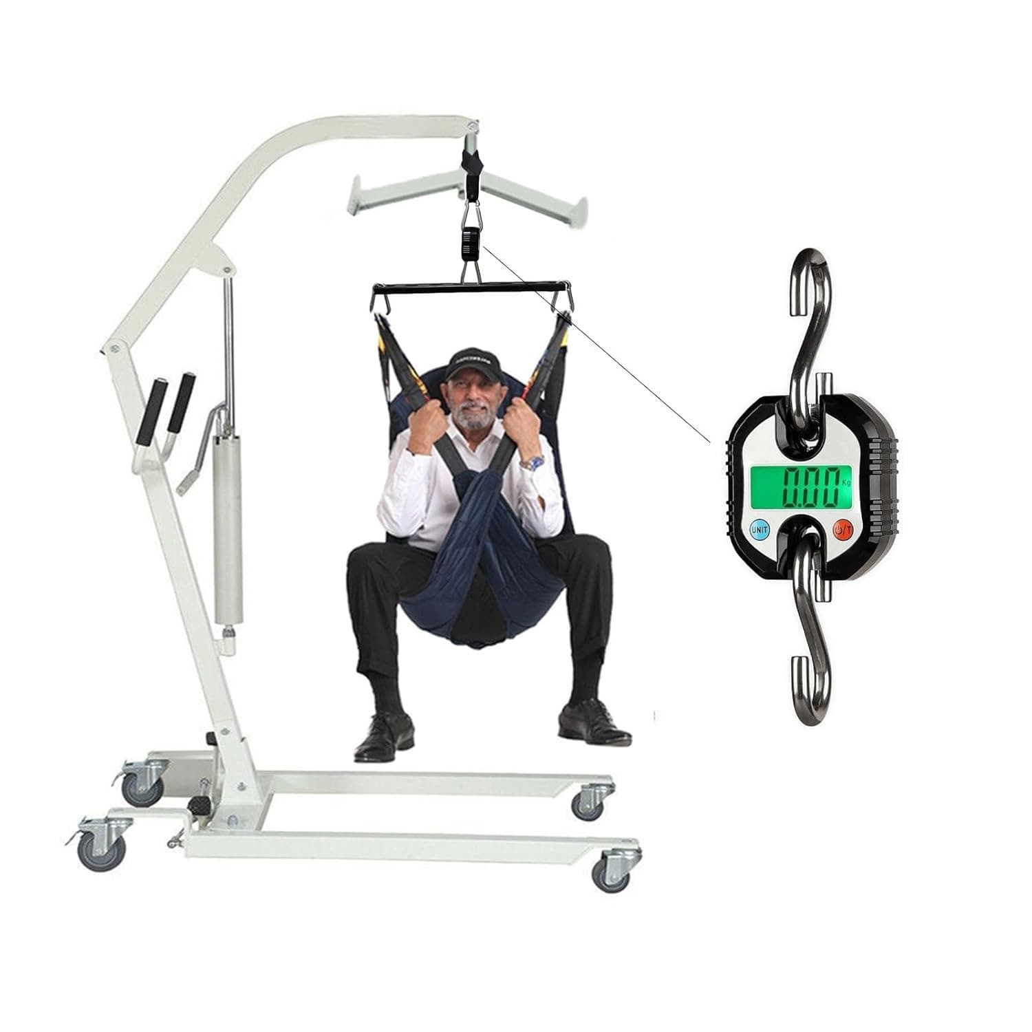 Hoyer Lift Scale for Home Use - Simple and Fast, Maximum Weight 330Lb (Black)