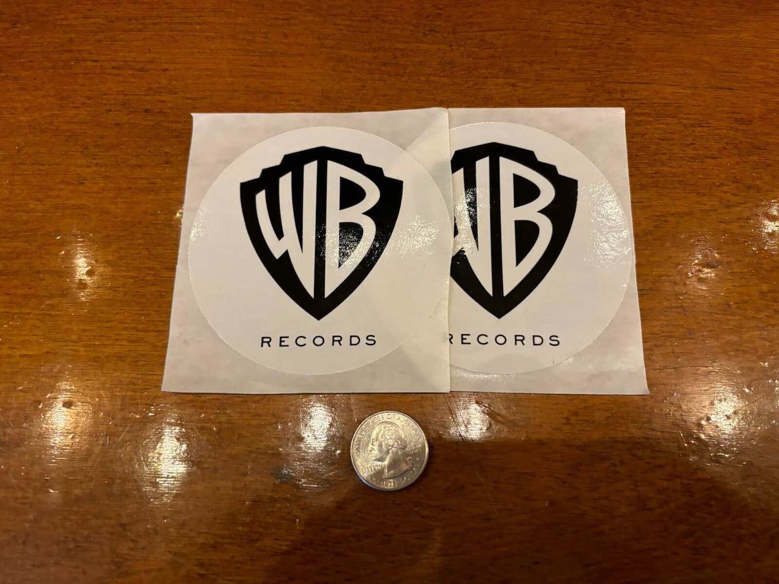 WB Warner Brothers Records Sticker (Set of 2) 3.5“Record Label+Free Flag Stiker
