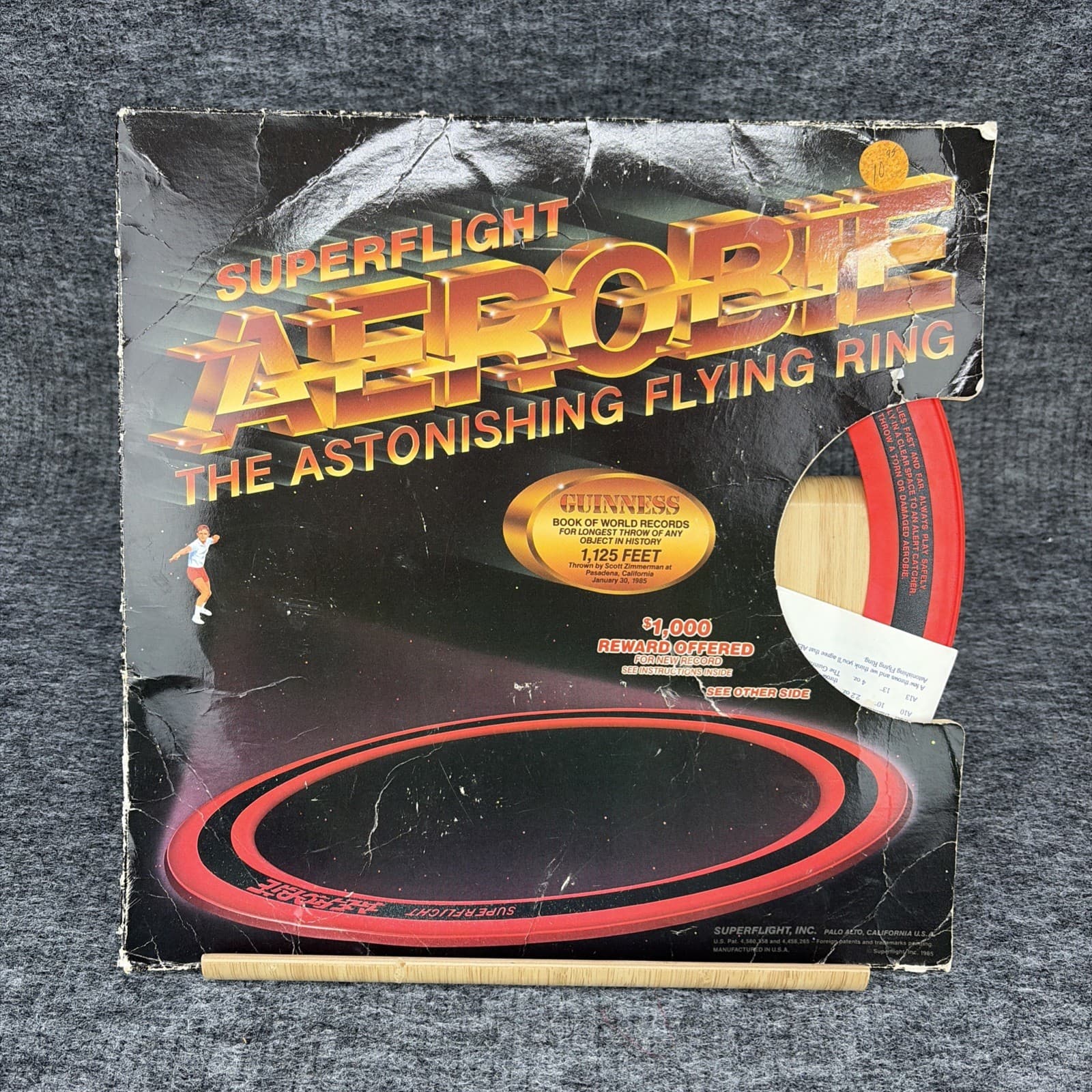 Vintage 1985 13" Superflight Aerobie 'The Astonishing Flying Ring' - New, USA