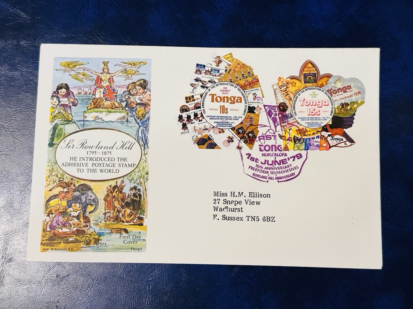 TONGA FDC 1979 10th ANNIVERSARY OF FREEFORM ⭐