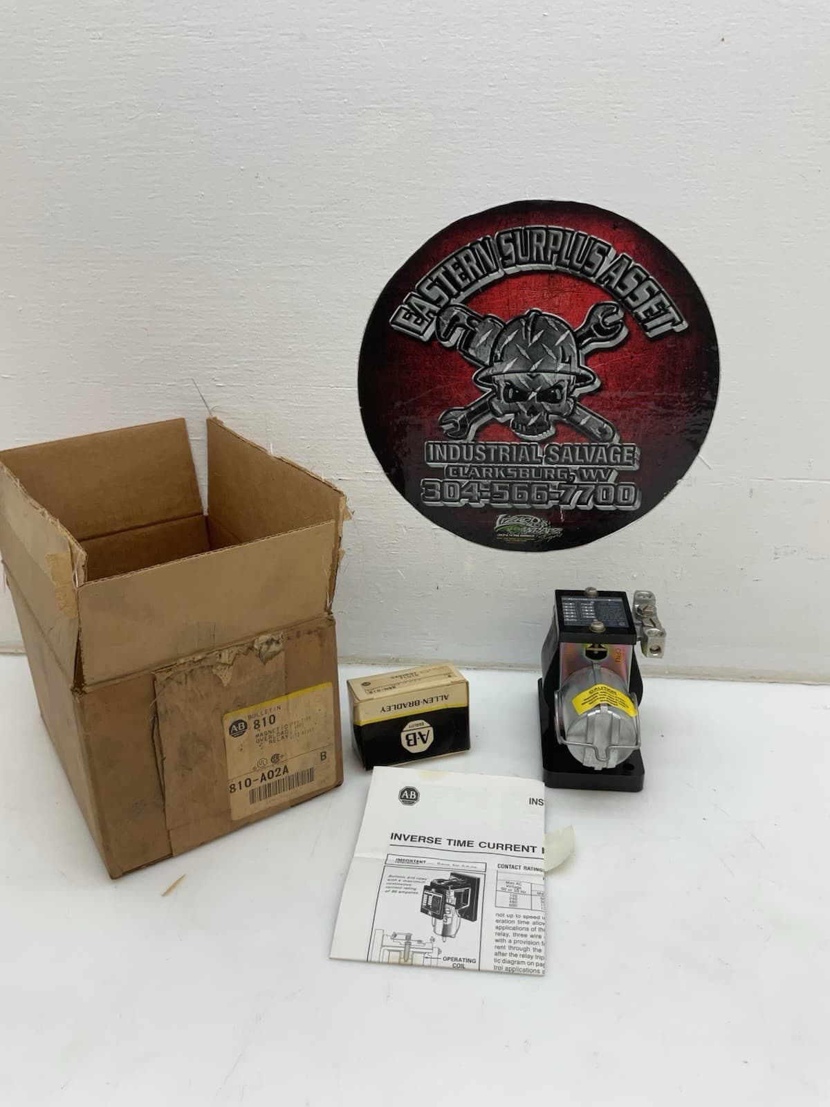 Allen Bradley 810-A02A Ser. B Magnetic Overload Relay Open Type NIB