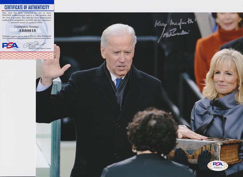 Joe Biden President 2020 Keep The Faith Signed Autograph 8x10 Photo PSA/DNA COA