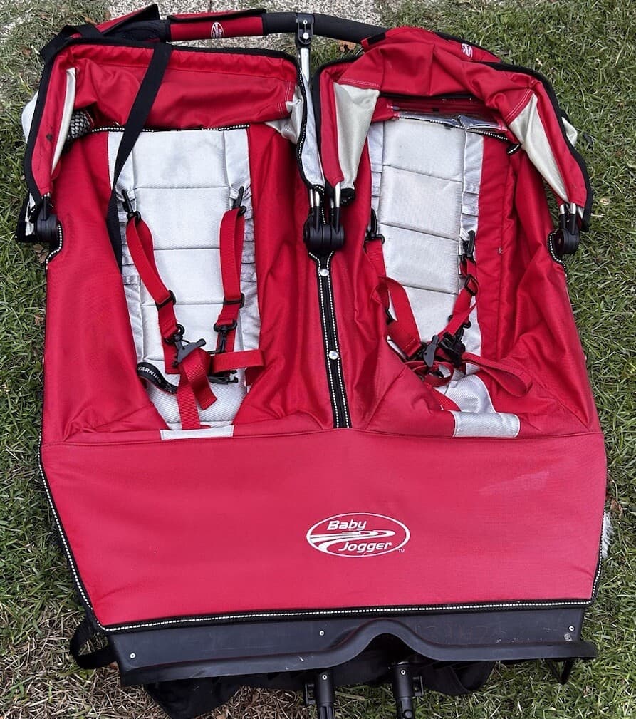 Baby Jogger Red Double Stroller SEAT 68723 Model PD-20 Red