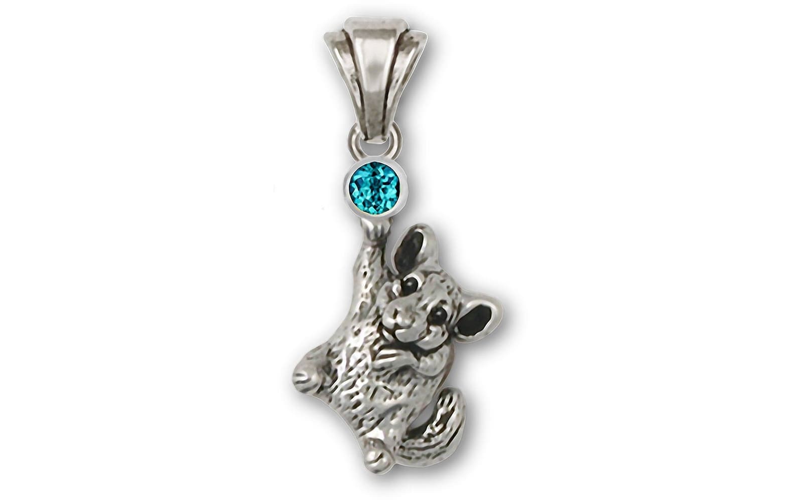 Chinchilla Jewelry Sterling Silver Handmade Chinchilla Pendant CL14-SP