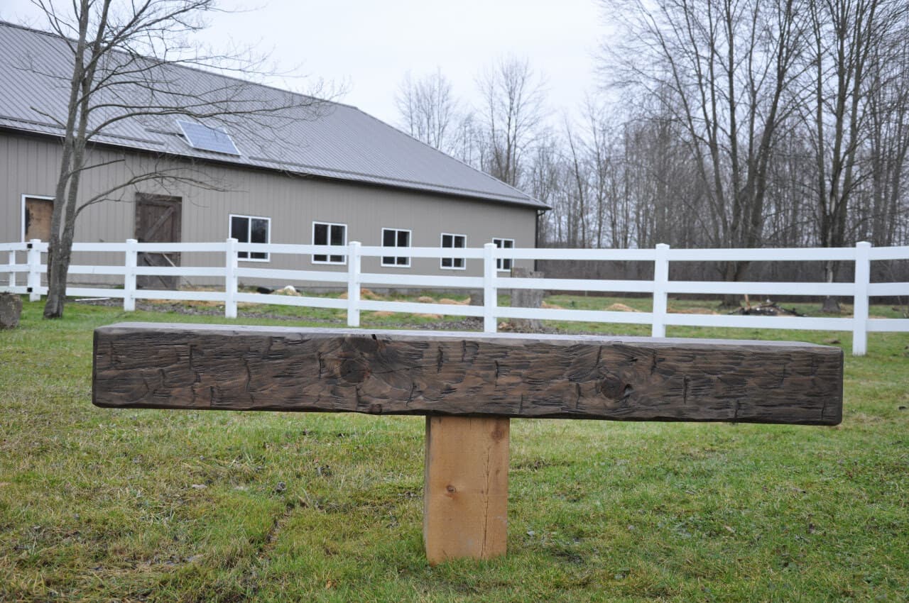 Solid Pine Hand Hewn Rustic Barn Beam Fireplace Mantel 8 by 10 by 66"