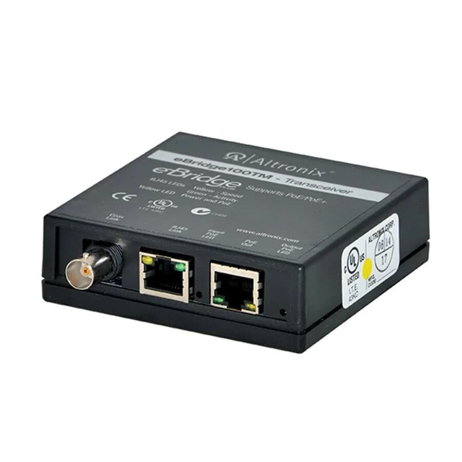 Altronix eBridge100TM EoC Long Range Ethernet Single Port Transceiver 100Mbps