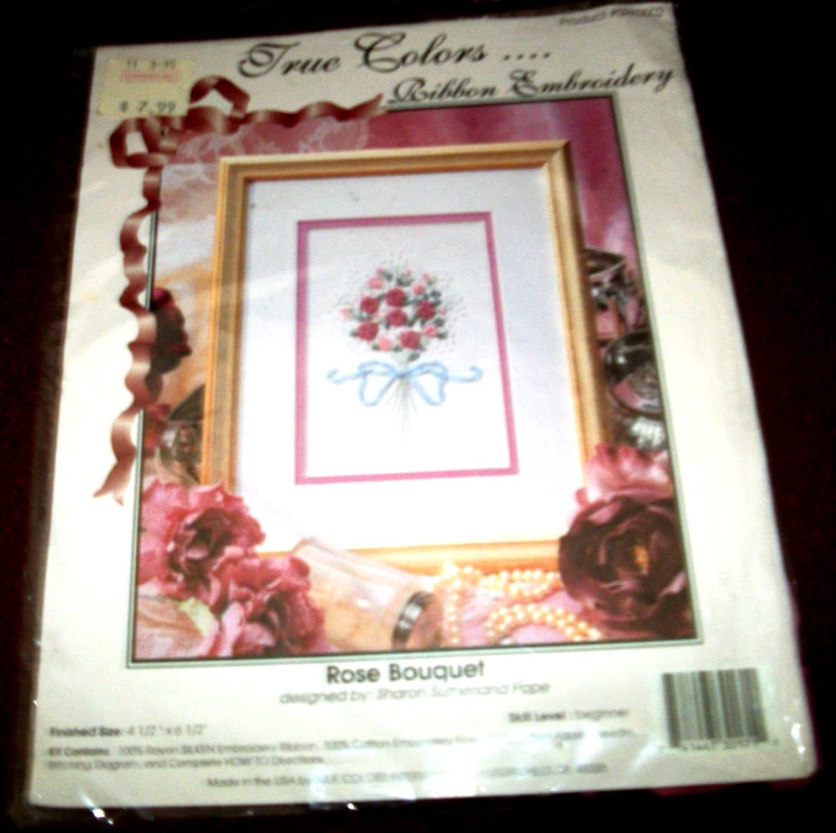 True Colors Ribbon Embroidery Kit "ROSE BOUQUET" 4.5" x 6.5"