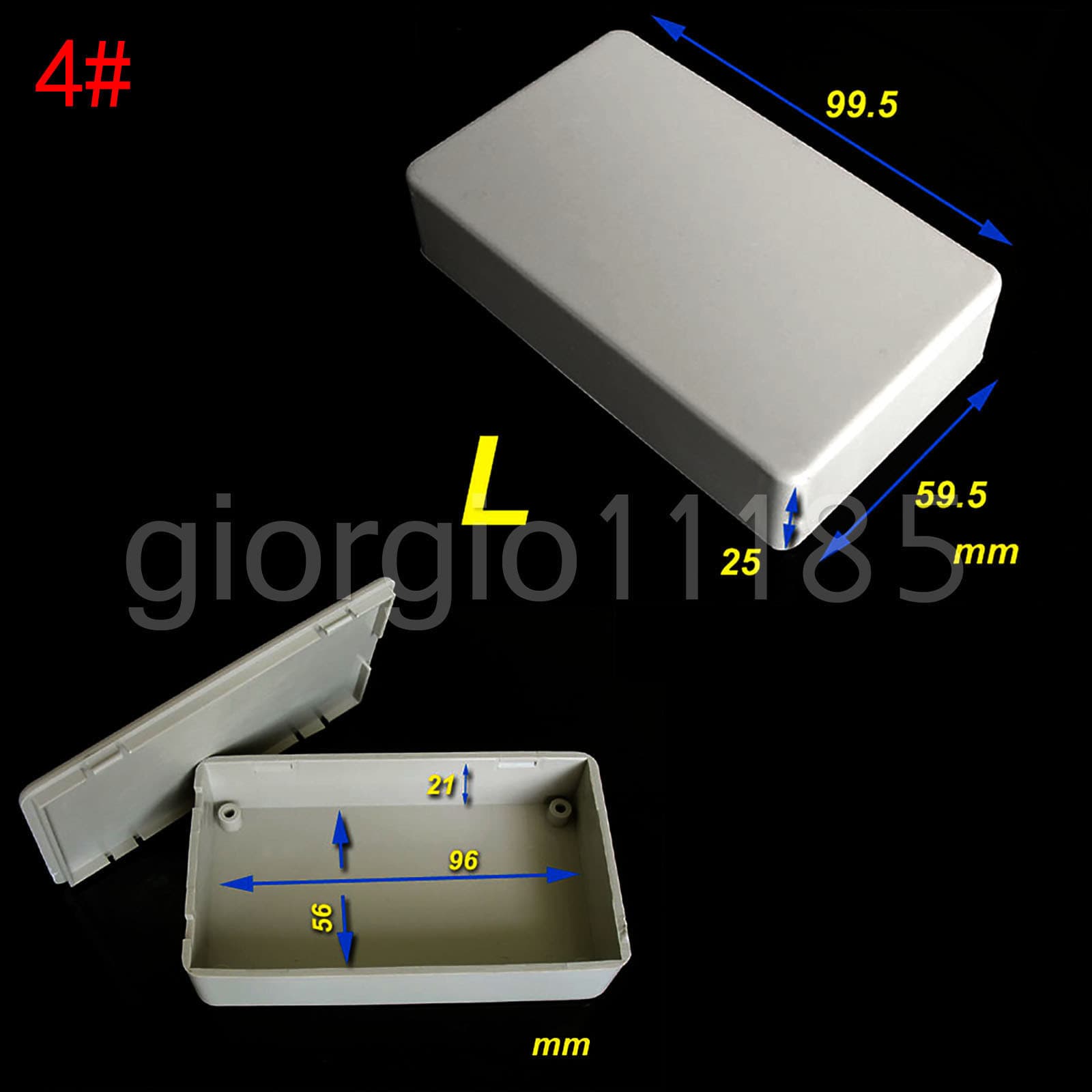 US Stock 2x Plastic Project Box Electronic Enclosure Case DIY 99.5 x 59.5 x 25mm