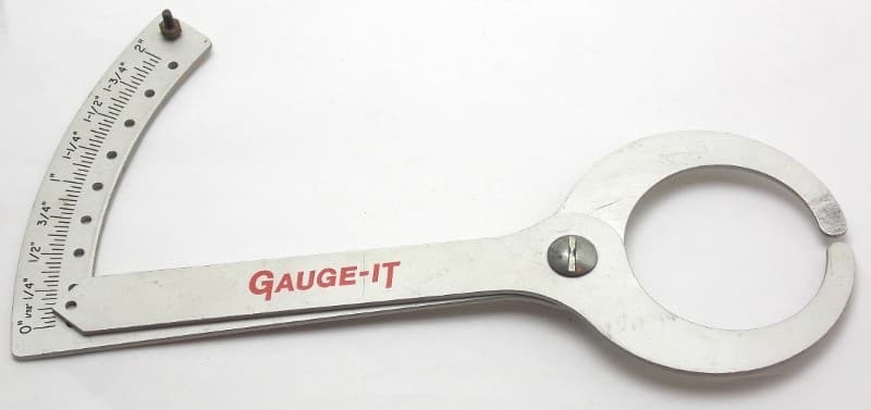 Gauge-It Gauge Thickness Measuring Tool 1/32" Increments 0-2" Range Used