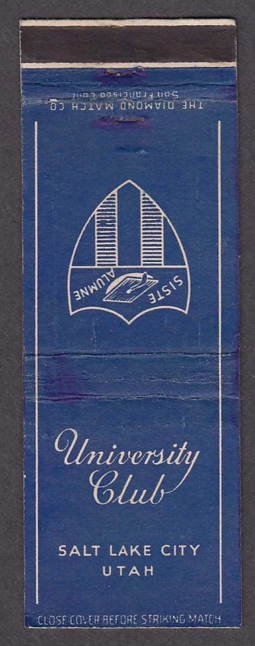 University Club Salt Lake City UT matchcover