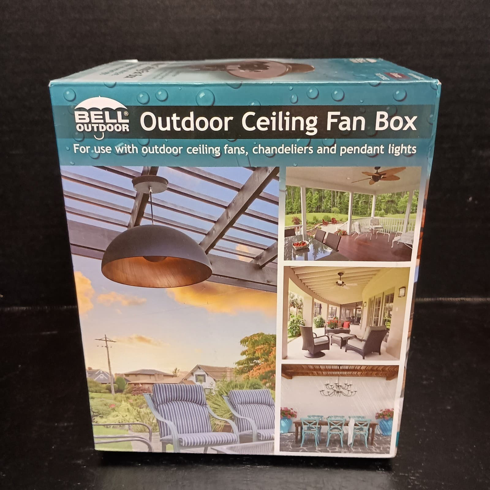 Bell Outdoor Outdoor Ceiling Fan Box. Bronze. PRCF57550BZ. L5