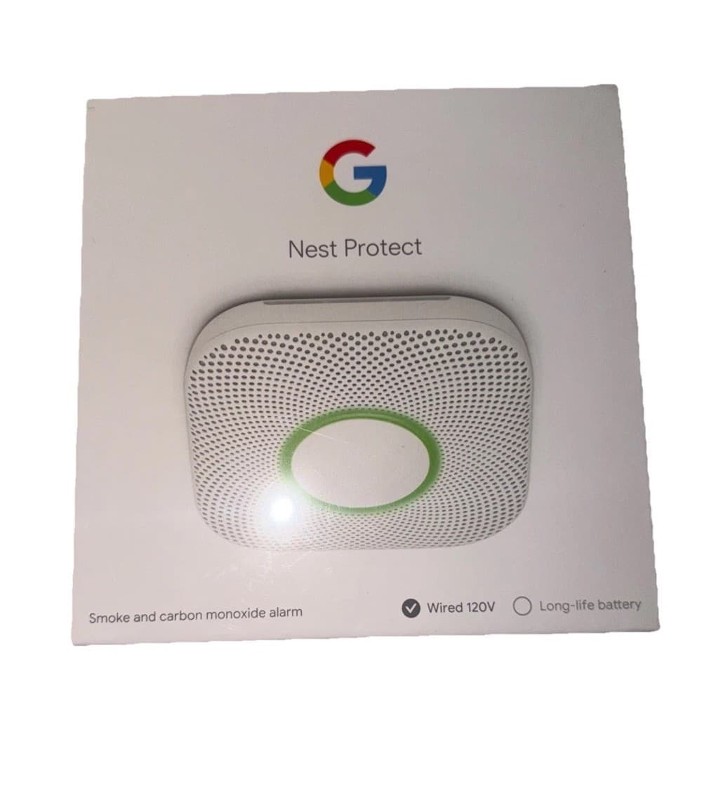 Google Nest Protect Carbon Monoxide Smoke Detector Wired Expires 2032