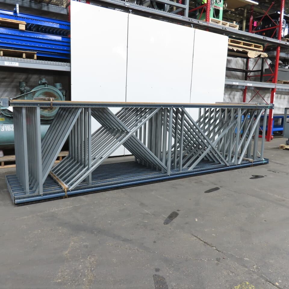 48" x 16' x 3"x3" Teardrop Pallet Racking Upright Leg 18,000lbs CAP Lot Of 15