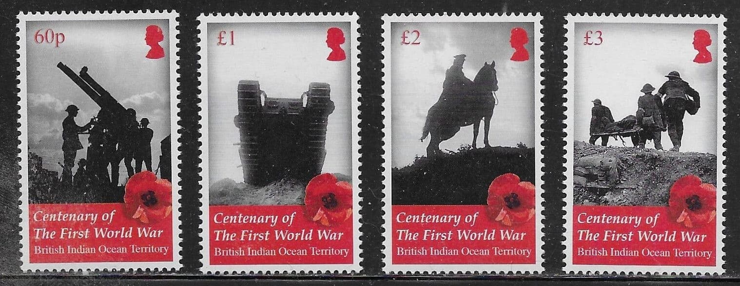 BIOT, British Indian Ocean Territory Scott #'s 497 - 500 MNH