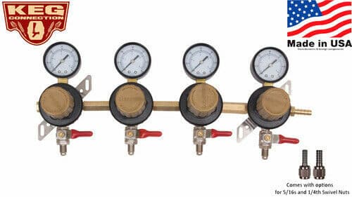 4 body Taprite CO2 Nitrogen Secondary Regulator MFL With 2 Year Warranty!