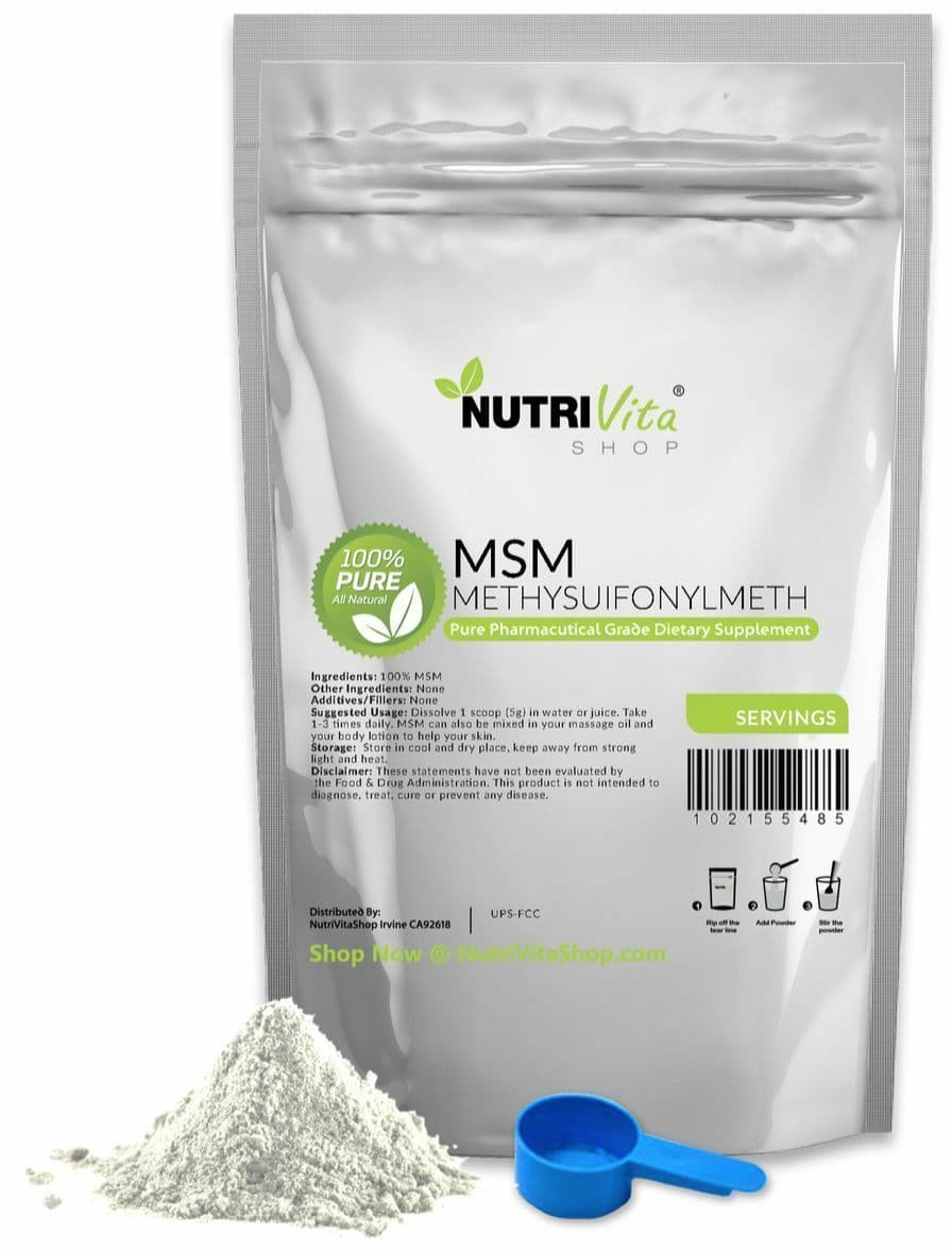 100% PURE MSM POWDER - JOINT PAIN & ARTHRITIS RELIEF PHARMACEUTICAL VEGAN NONGMO
