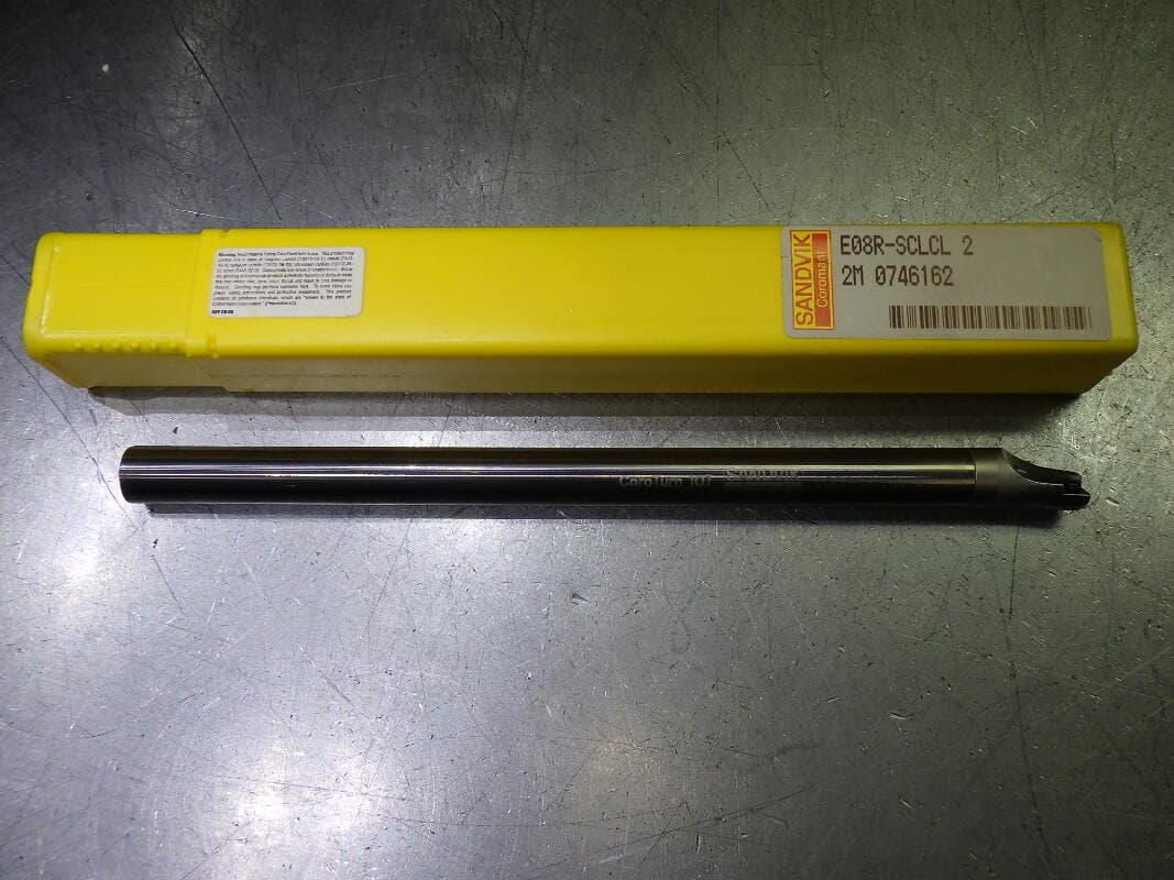 Sandvik .5984" Coolant Thru Carbide Boring Bar 1/2" Shank E08R-SCLCL 2 (LOC2233A