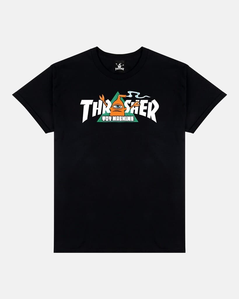 Thrasher x Toy Machine Vortex Black T-Shirt